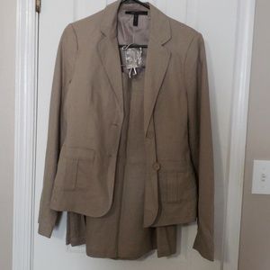 BCBG linen skirt suit NWOT